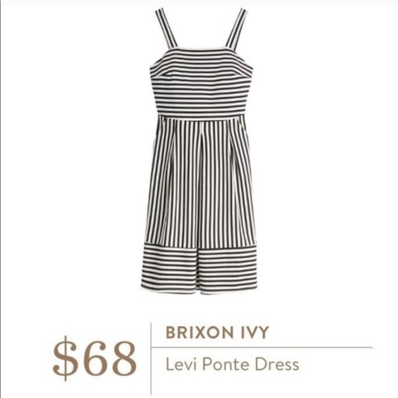 ❌SOLD❌ Brixon Ivy Stripped Levi Ponte Pinup Dress - Picture 3 of 6